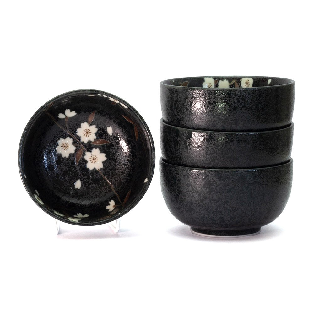 Black Sakura 13cm Bowl (4/box)