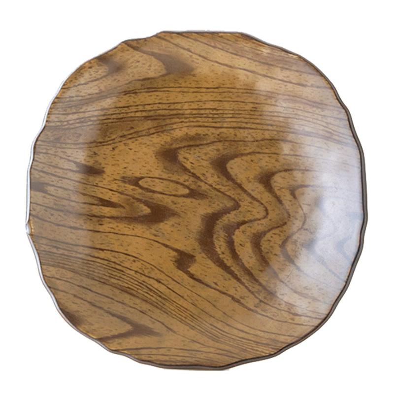 Wood Look Light 24cm Plate (4)