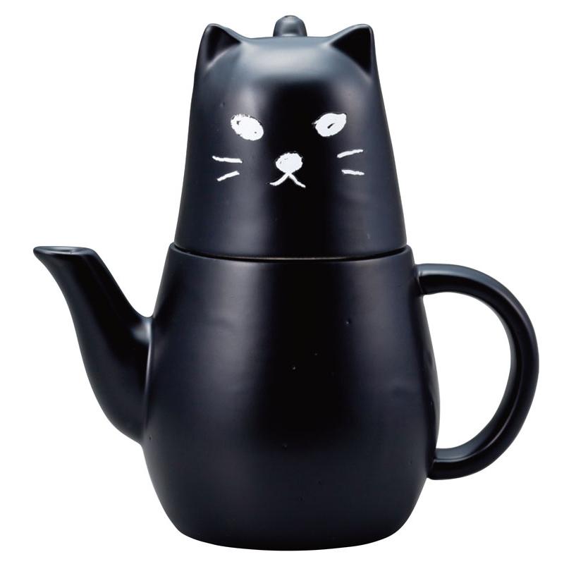 Black Kitty Tea for One Set
