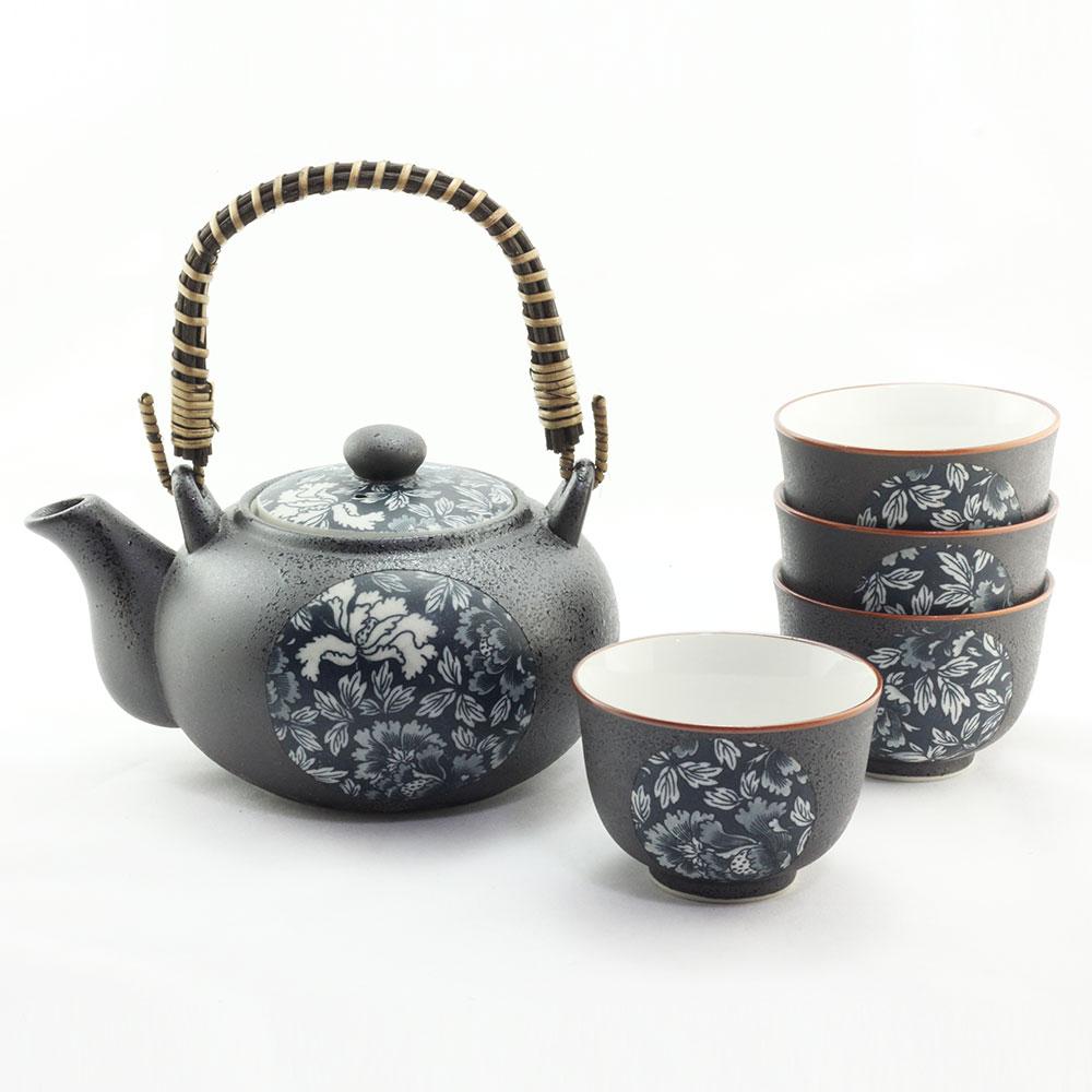 Blue Botan Tea Set  *4 Cups