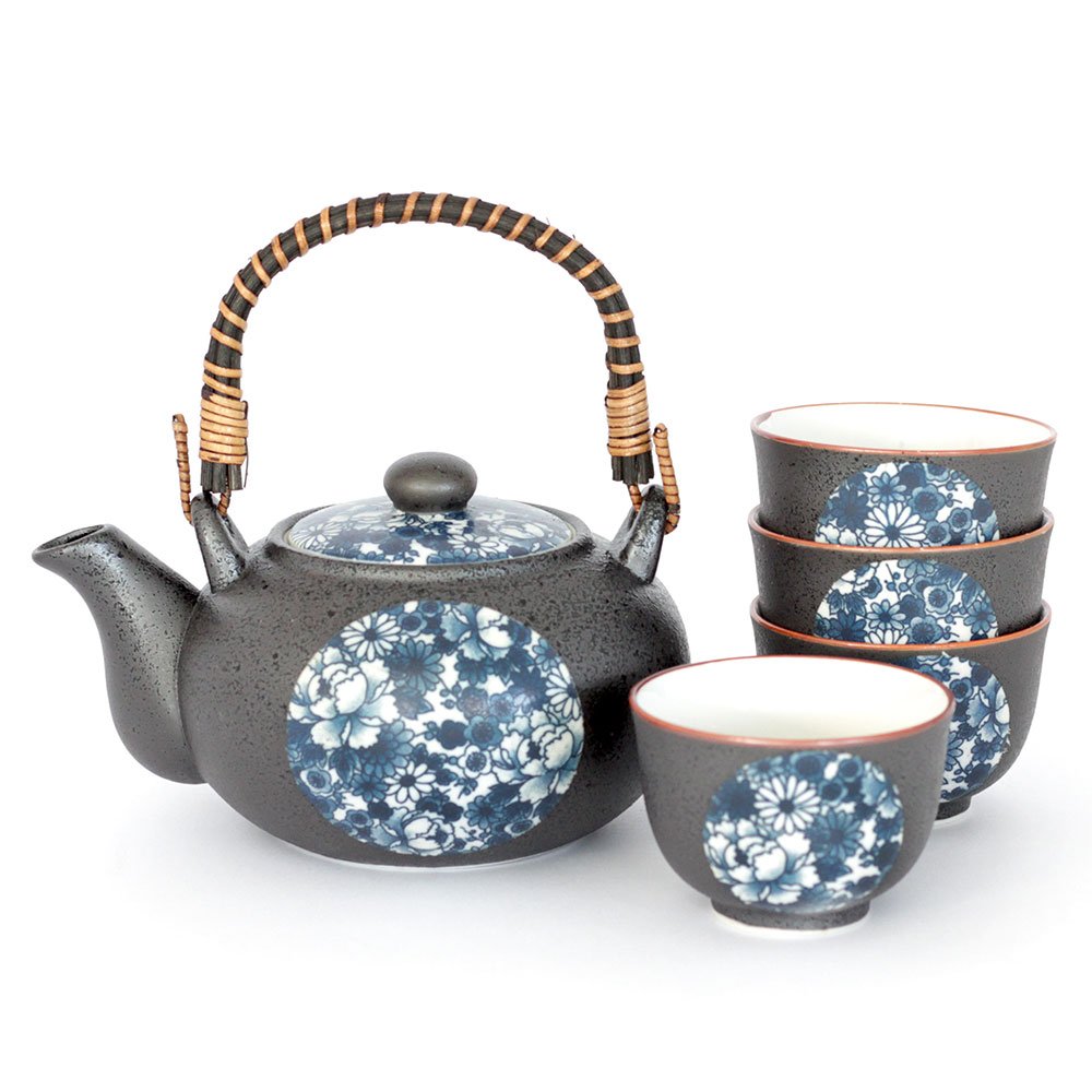 Ai Yuzen Tea Set *4 Cups