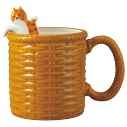 Basket Mug Tiger Cat