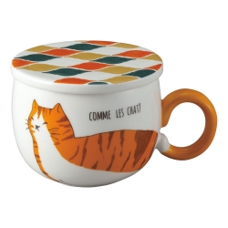 Coaster Mug Tiger Cat