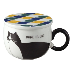 Coaster Mug Black Cat