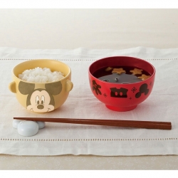 Smalll Rice & Miso Soup Bowl Set Mickey Mouse