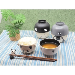 Rice & Miso Soup Japanese Bowl Set Panda