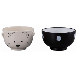 Smalll Rice & Miso Soup Japanese Bowl Set Polar Bear