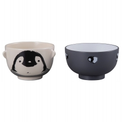 Smalll Rice & Miso Soup Japanese Bowl Set Penguin