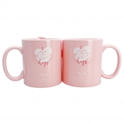 Pair Mugs Minnie and Mickey Mouse Pink